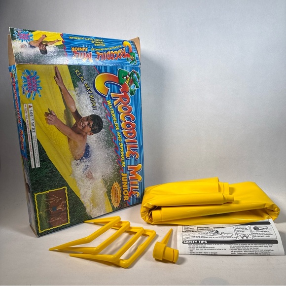 VTG Crocodile Mile Junior Water slide And Sprinkler 1990’s. Empire. NEW OPEN BOX - Picture 5 of 5